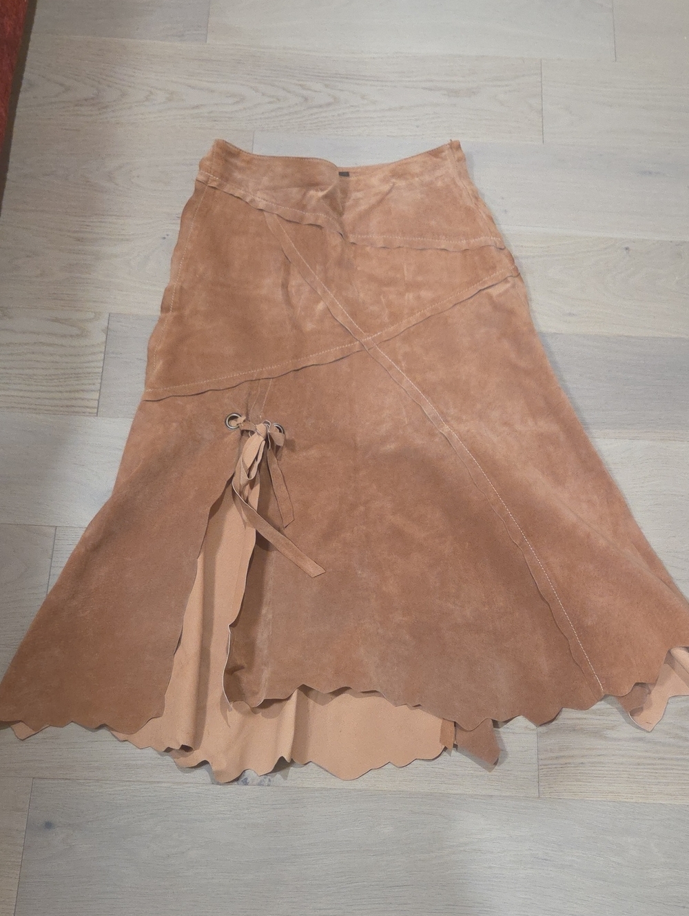 Suede Brown A-Line Skirt